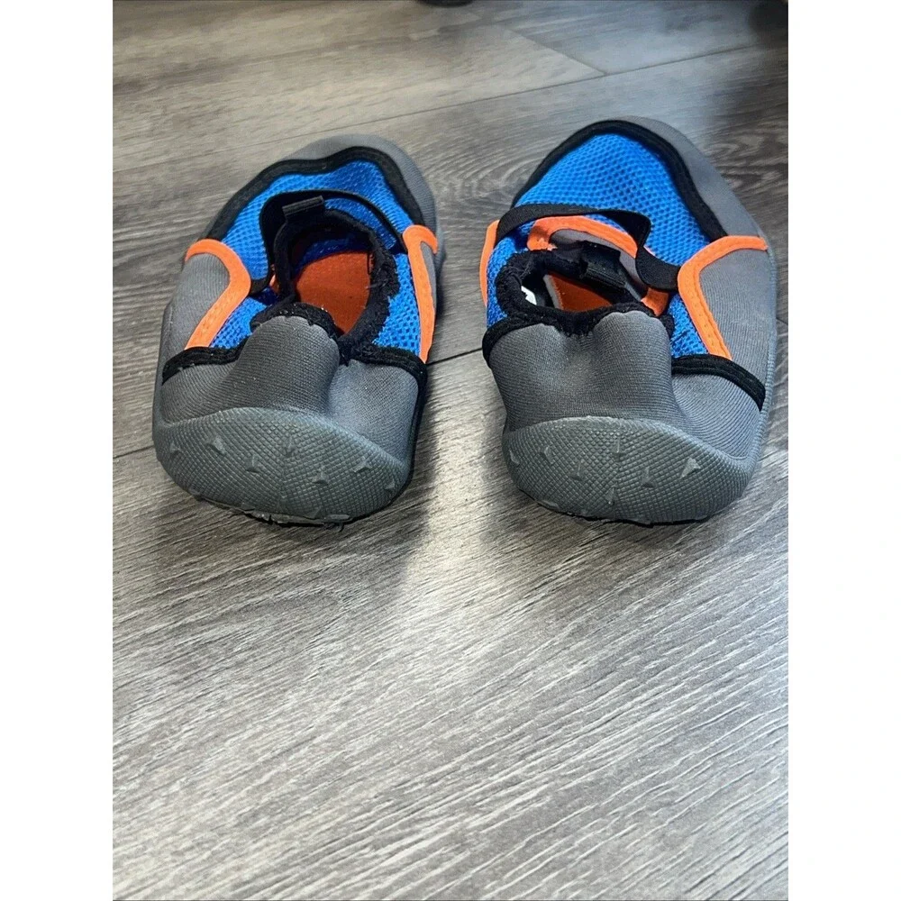 Athletic Works Swim Water Shoes Size kids 13-1 Gray Blue & Orange